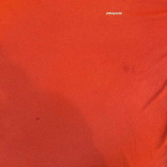 Patagonia Capilene Size L Large Short Sleeve T Shirt Men Orange Stretch - Picture 16 of 16